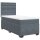 vidaXL Boxspringbett mit Matratze Dunkelgrau 90x190 cm Samt