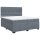 vidaXL Boxspringbett mit Matratze Dunkelgrau 200x200 cm Samt