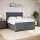 vidaXL Boxspringbett mit Matratze Dunkelgrau 200x200 cm Samt