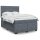 vidaXL Boxspringbett mit Matratze Dunkelgrau 140x190 cm Samt