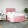 vidaXL Boxspringbett mit Matratze Rosa 160x200 cm Samt