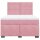 vidaXL Boxspringbett mit Matratze Rosa 160x200 cm Samt