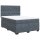 vidaXL Boxspringbett mit Matratze Dunkelgrau 140x190 cm Samt