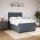 vidaXL Boxspringbett mit Matratze Dunkelgrau 140x190 cm Samt