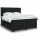 vidaXL Boxspringbett mit Matratze Schwarz 200x200 cm Samt