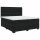 vidaXL Boxspringbett mit Matratze Schwarz 200x200 cm Samt