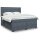 vidaXL Boxspringbett mit Matratze Dunkelgrau 180x200 cm Samt