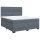 vidaXL Boxspringbett mit Matratze Dunkelgrau 180x200 cm Samt