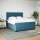 vidaXL Boxspringbett mit Matratze Blau 200x200 cm Samt