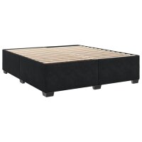 vidaXL Boxspringbett mit Matratze Schwarz 200x200 cm Samt