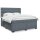 vidaXL Boxspringbett mit Matratze Dunkelgrau 180x200 cm Samt