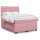 vidaXL Boxspringbett mit Matratze Rosa 140x200 cm Samt