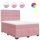 vidaXL Boxspringbett mit Matratze Rosa 140x200 cm Samt