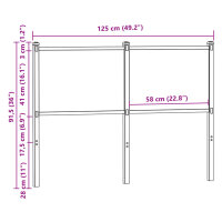 vidaXL Kopfteil Sonoma-Eiche 120 cm Holzwerkstoff und Stahl