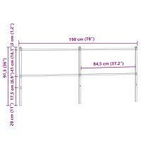 vidaXL Kopfteil Sonoma-Eiche 190 cm Holzwerkstoff und Stahl