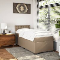 vidaXL Boxspringbett mit Matratze Cappuccino-Braun 80x200cm Kunstleder