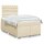 vidaXL Boxspringbett mit Matratze Creme 120x190 cm Stoff