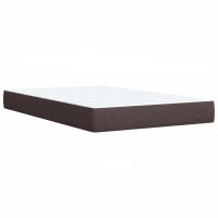 vidaXL Boxspringbett mit Matratze Dunkelbraun 120x200 cm Stoff