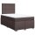 vidaXL Boxspringbett mit Matratze Dunkelbraun 120x200 cm Stoff