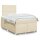 vidaXL Boxspringbett mit Matratze Creme 120x200 cm Stoff