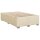 vidaXL Boxspringbett mit Matratze Creme 120x200 cm Stoff