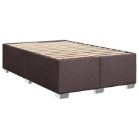 vidaXL Boxspringbett mit Matratze Dunkelbraun 120x200 cm Stoff