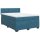 vidaXL Boxspringbett mit Matratze Dunkelblau 140x200 cm Samt