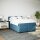 vidaXL Boxspringbett mit Matratze Dunkelblau 140x200 cm Samt