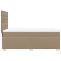 vidaXL Boxspringbett mit Matratze Cappuccino-Braun 80x200cm Kunstleder