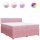 vidaXL Boxspringbett mit Matratze Rosa 200x200 cm Samt