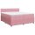 vidaXL Boxspringbett mit Matratze Rosa 200x200 cm Samt