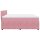 vidaXL Boxspringbett mit Matratze Rosa 200x200 cm Samt