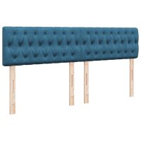 vidaXL Boxspringbett mit Matratze Blau 200x200 cm Samt