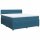 vidaXL Boxspringbett mit Matratze Blau 200x200 cm Samt