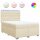 vidaXL Boxspringbett mit Matratze Creme 140x200 cm Stoff