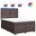 vidaXL Boxspringbett mit Matratze Dunkelbraun 160x200 cm Stoff