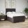 vidaXL Boxspringbett mit Matratze Dunkelbraun 160x200 cm Stoff