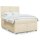 vidaXL Boxspringbett mit Matratze Creme 160x200 cm Stoff