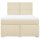 vidaXL Boxspringbett mit Matratze Creme 160x200 cm Stoff