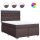 vidaXL Boxspringbett mit Matratze Dunkelbraun 160x200 cm Stoff