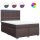 vidaXL Boxspringbett mit Matratze Dunkelbraun 160x200 cm Stoff