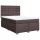 vidaXL Boxspringbett mit Matratze Dunkelbraun 140x200 cm Stoff