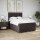 vidaXL Boxspringbett mit Matratze Dunkelbraun 140x200 cm Stoff