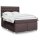 vidaXL Boxspringbett mit Matratze Dunkelbraun 140x200 cm Stoff