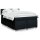 vidaXL Boxspringbett mit Matratze Schwarz 140x200 cm Stoff