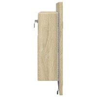 vidaXL LED-Spiegelschrank Sonoma-Eiche 60x12x45 cm Holzwerkstoff