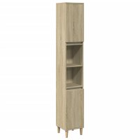 vidaXL Badschrank Sonoma-Eiche 30x30x190 cm Holzwerkstoff