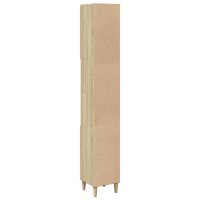 vidaXL Badschrank Sonoma-Eiche 30x30x190 cm Holzwerkstoff