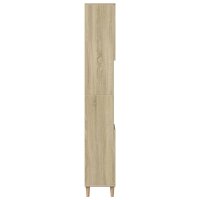 vidaXL Badschrank Sonoma-Eiche 30x30x190 cm Holzwerkstoff