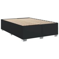 vidaXL Boxspringbett mit Matratze Schwarz 140x190 cm Kunstleder